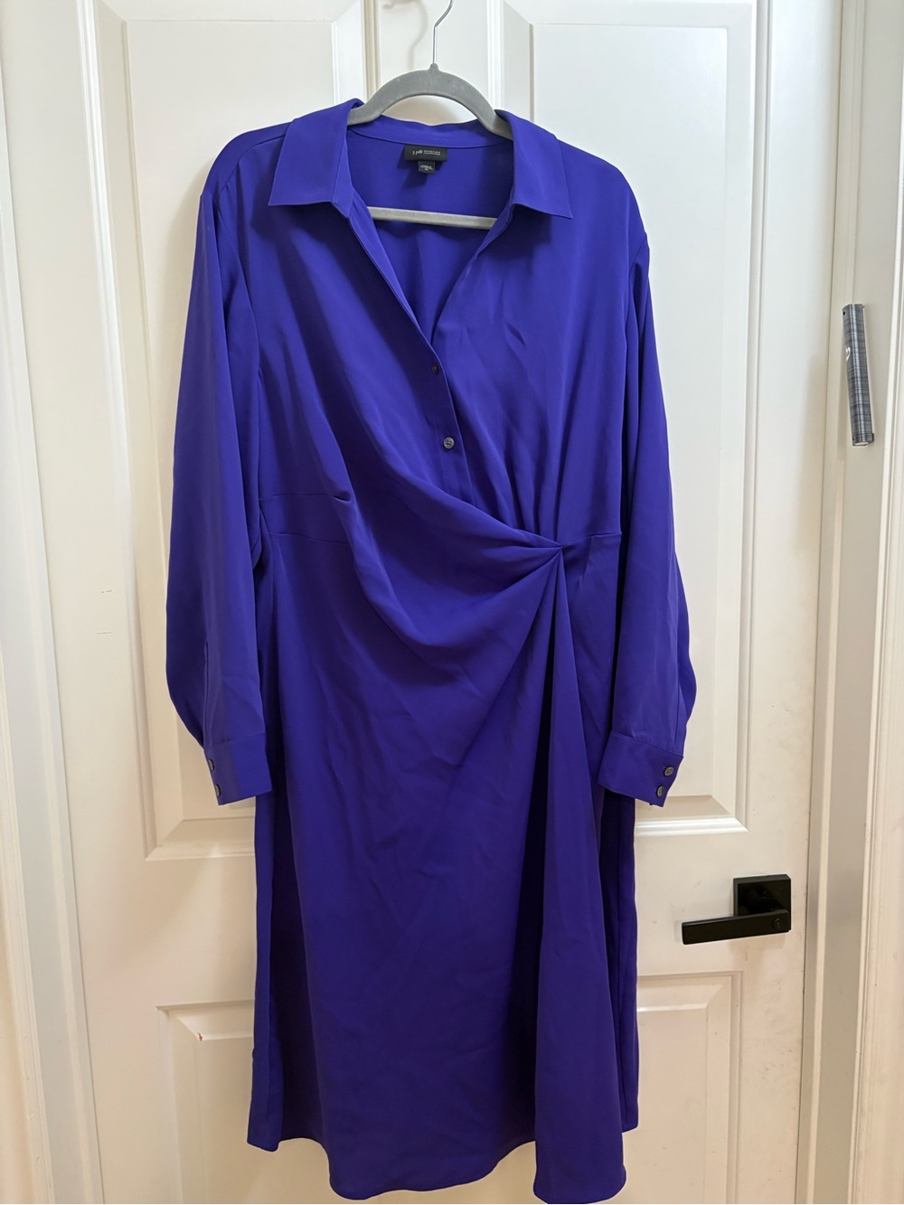 J.JILL Purple Draped Shirt Dress
